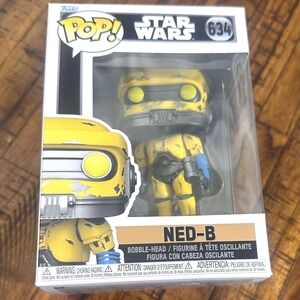 Funko Pop Star Wars Ned B 634 Obi Wan Kenobi Vinyl Bobble Head NEW Fandom Figure